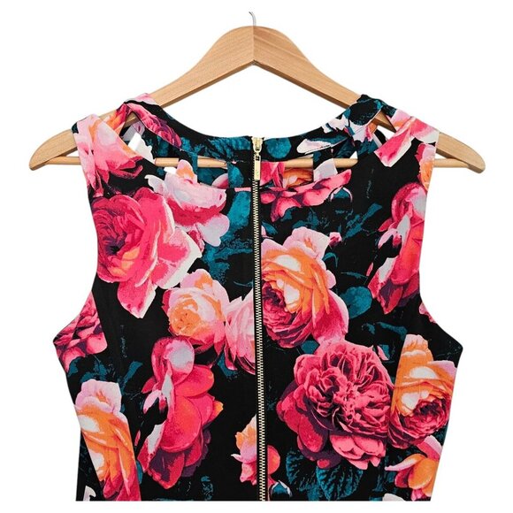 Women's - Eliza J Floral Sleeveless Dress, Size 8 - Picture 9 of 10